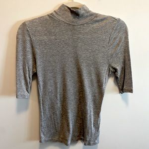 Topshop Short Sleeve Mock Neck - Size 8